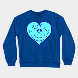 Smiley Heart Blue Crewneck Sweatshirt